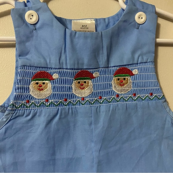New Smocked Santa Longalls - Picture 9 of 11